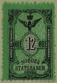 Frimerker stamps Norges Statsbaner Jernbane Norwegian Railway Parcel Stamps timbres-poste Briefmarken